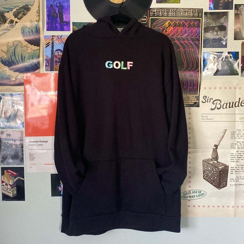 📀Black Golf Logo Hoodie📀